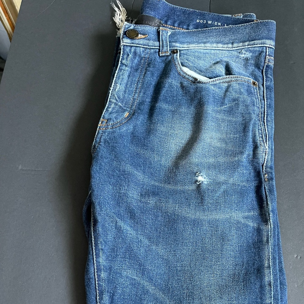 St. Laurent Blue Denim Men’s Jeans D03 M/SK LW/ SZ 34